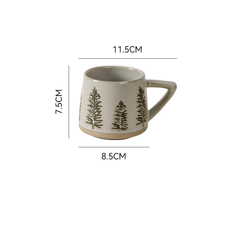 Christmas Retro Ceramic Kiln Changing Cup Mug