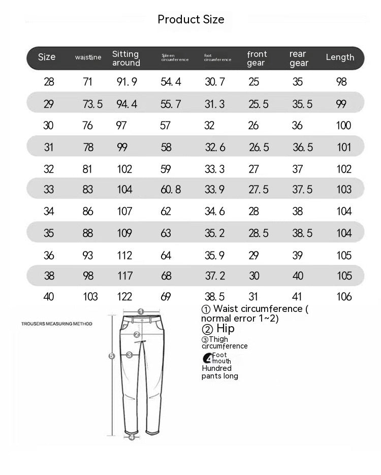 Men's Spring Pencil Pants Slim Outdoor Casual Jeans