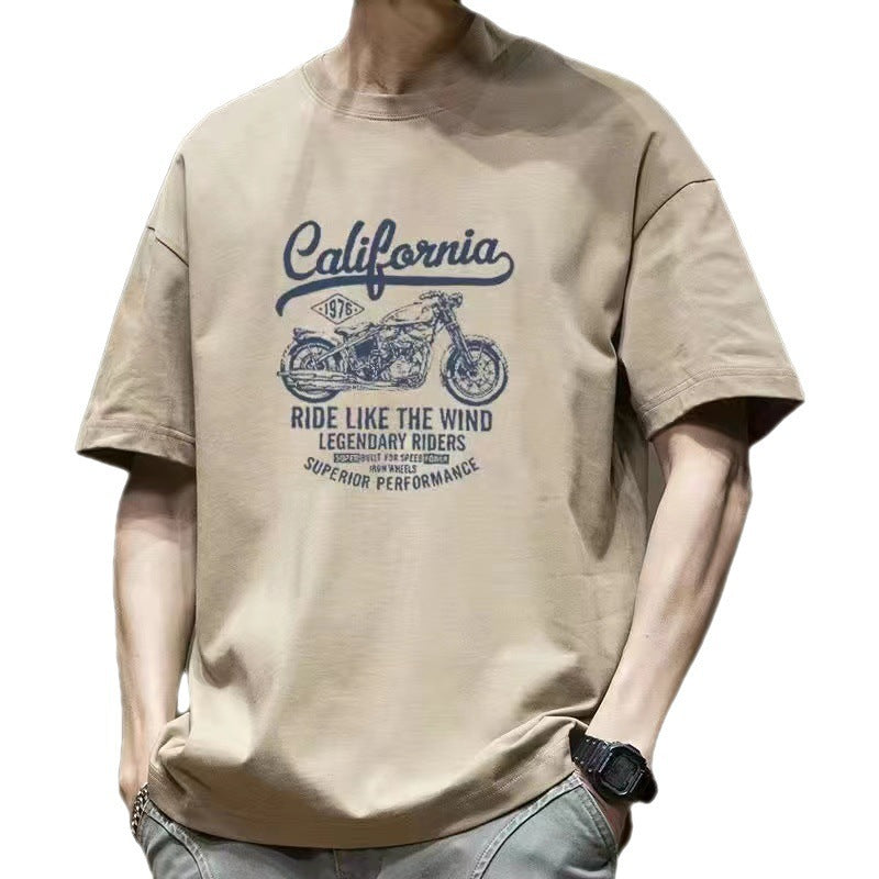 Men's American Retro Oversize Cotton T-shirt