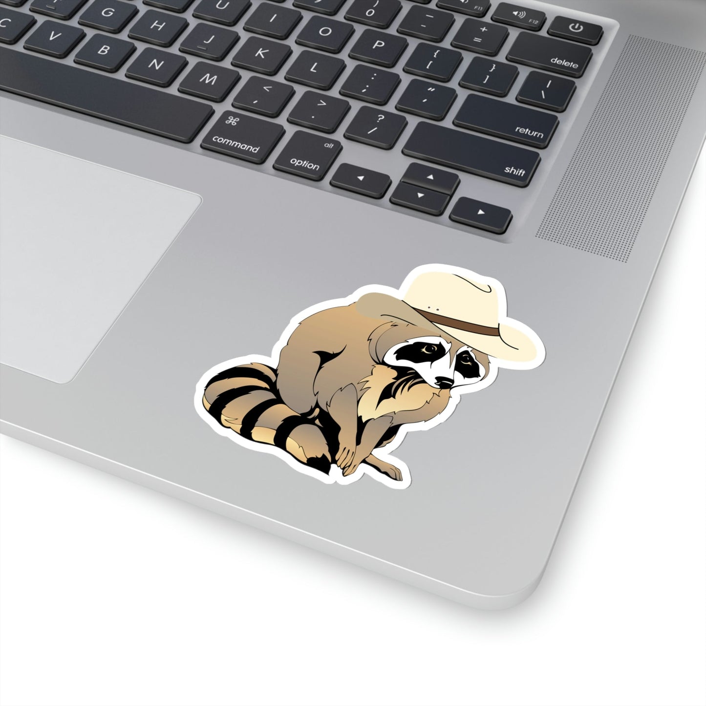 Cowboy Raccoon Kiss-Cut Stickers