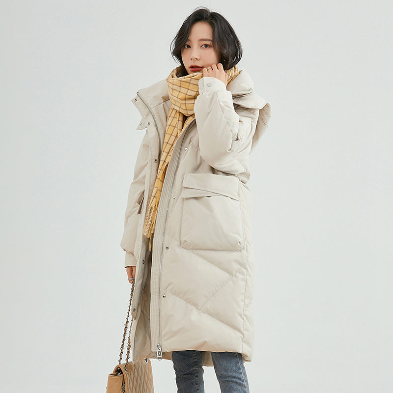 White Down High-end Warm Women's Slimming Coat