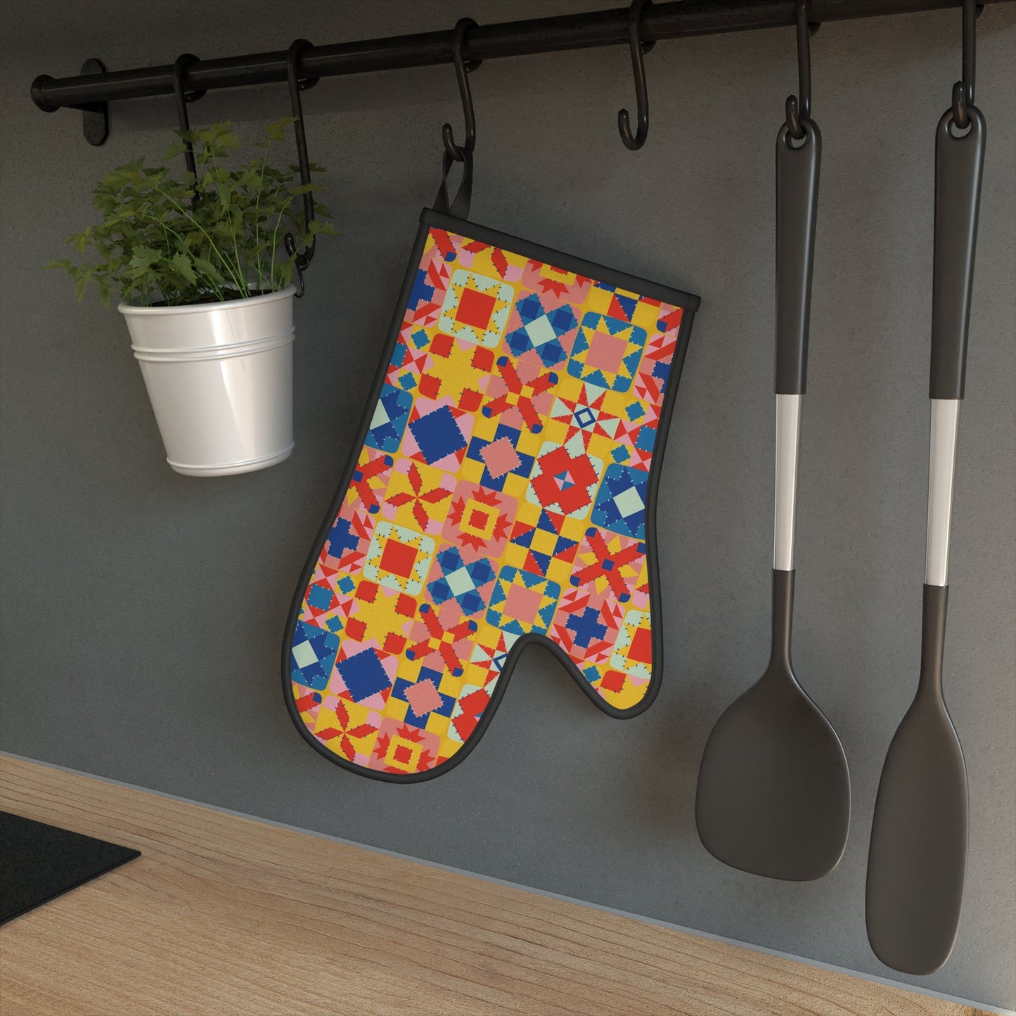 Colorful Patchwork Oven Glove