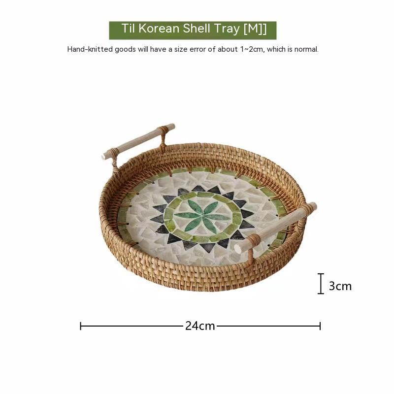 Rattan Shell Disc Deep Sea Color Shell