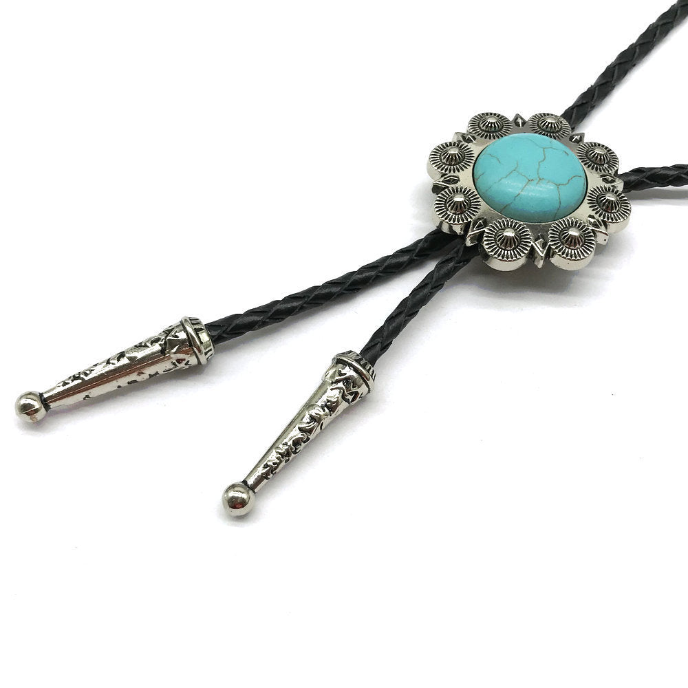 Turquoise Alloy Bolo Tie