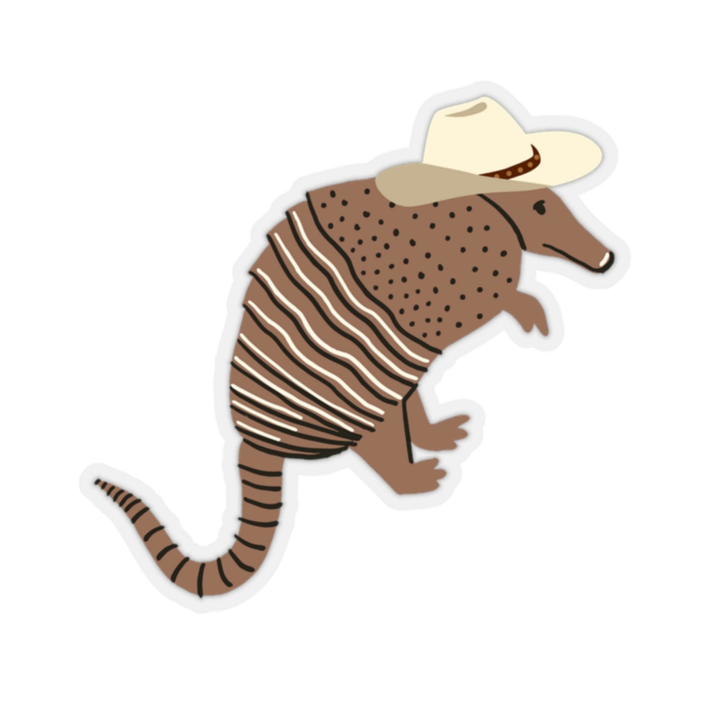 Cowboy Armadillo Kiss-Cut Stickers