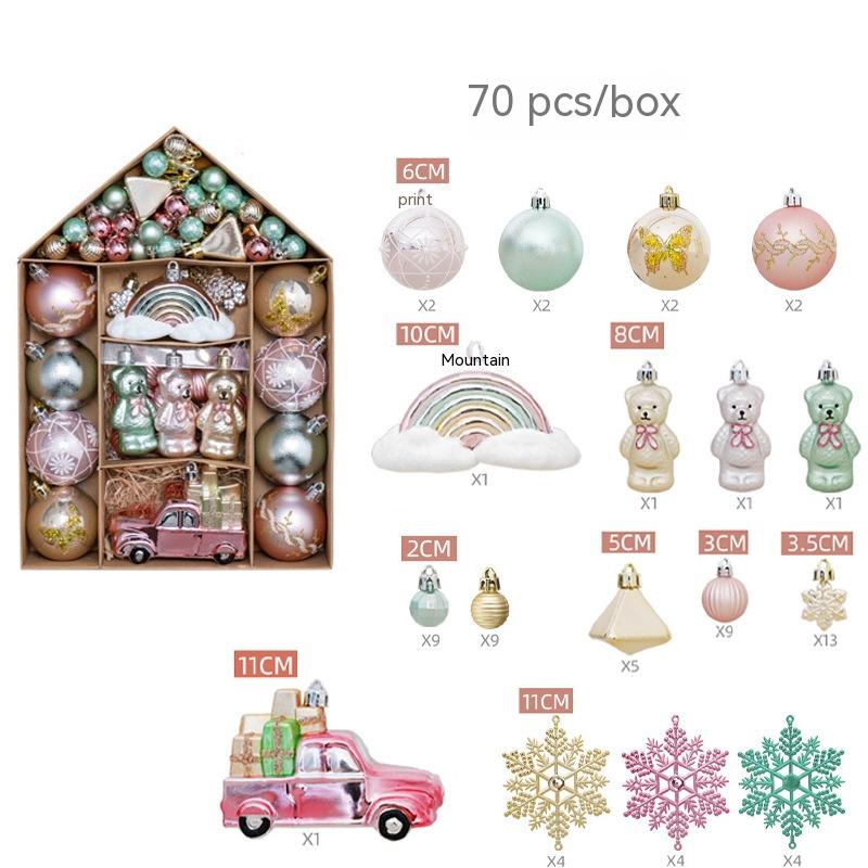 Ornaments Christmas Tree Small Colorful Ball Pendant Set