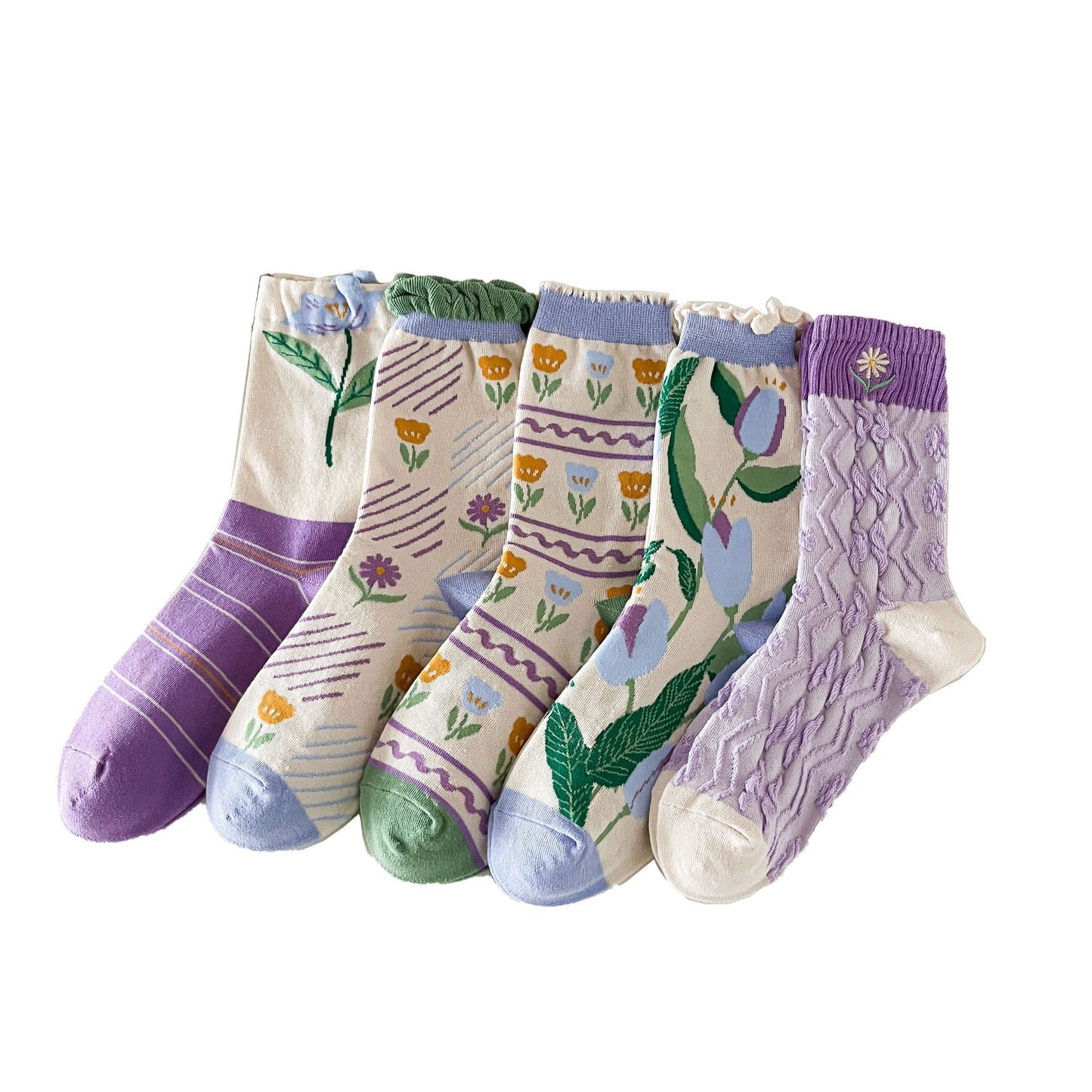 Original New Arrivals Purple Female Cotton Socks