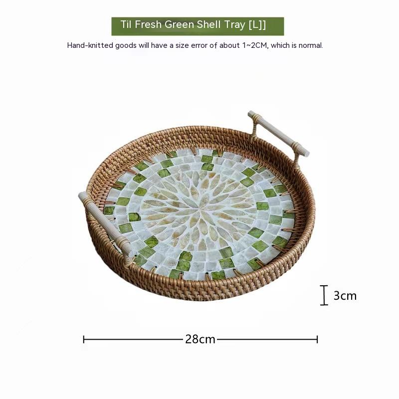Rattan Shell Disc Deep Sea Color Shell