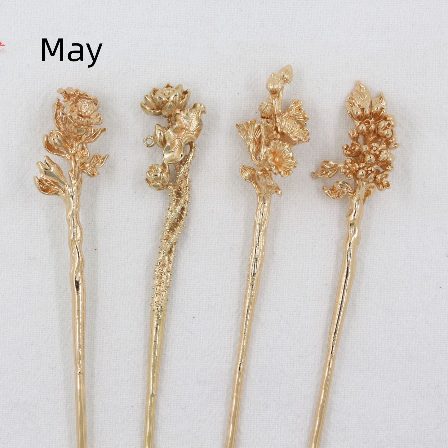 Antique Material Flower Season Hairpin