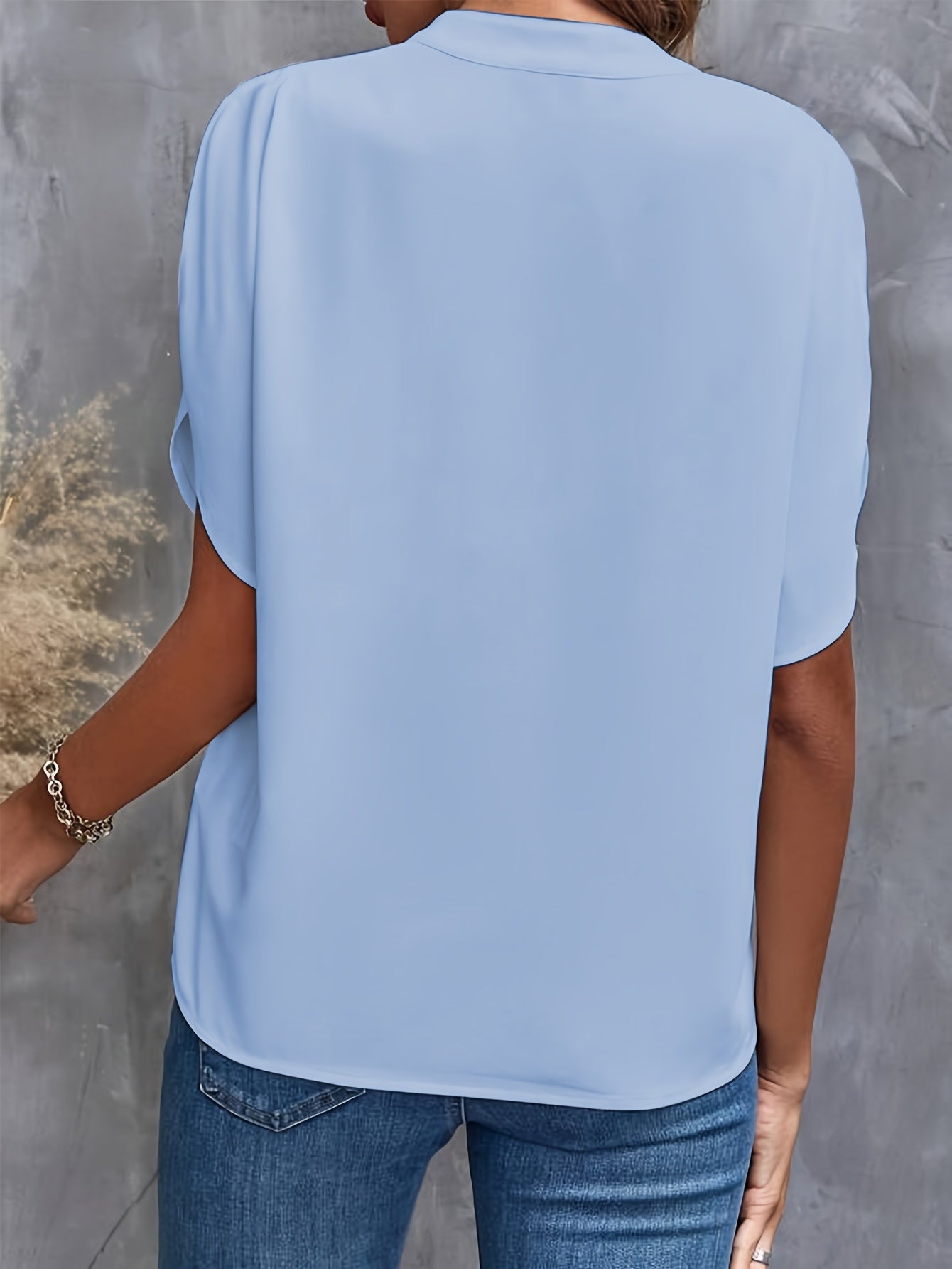 Relaxed V-Neck Blouse
