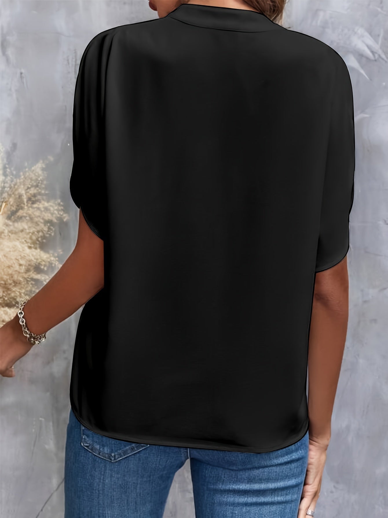 Relaxed V-Neck Blouse