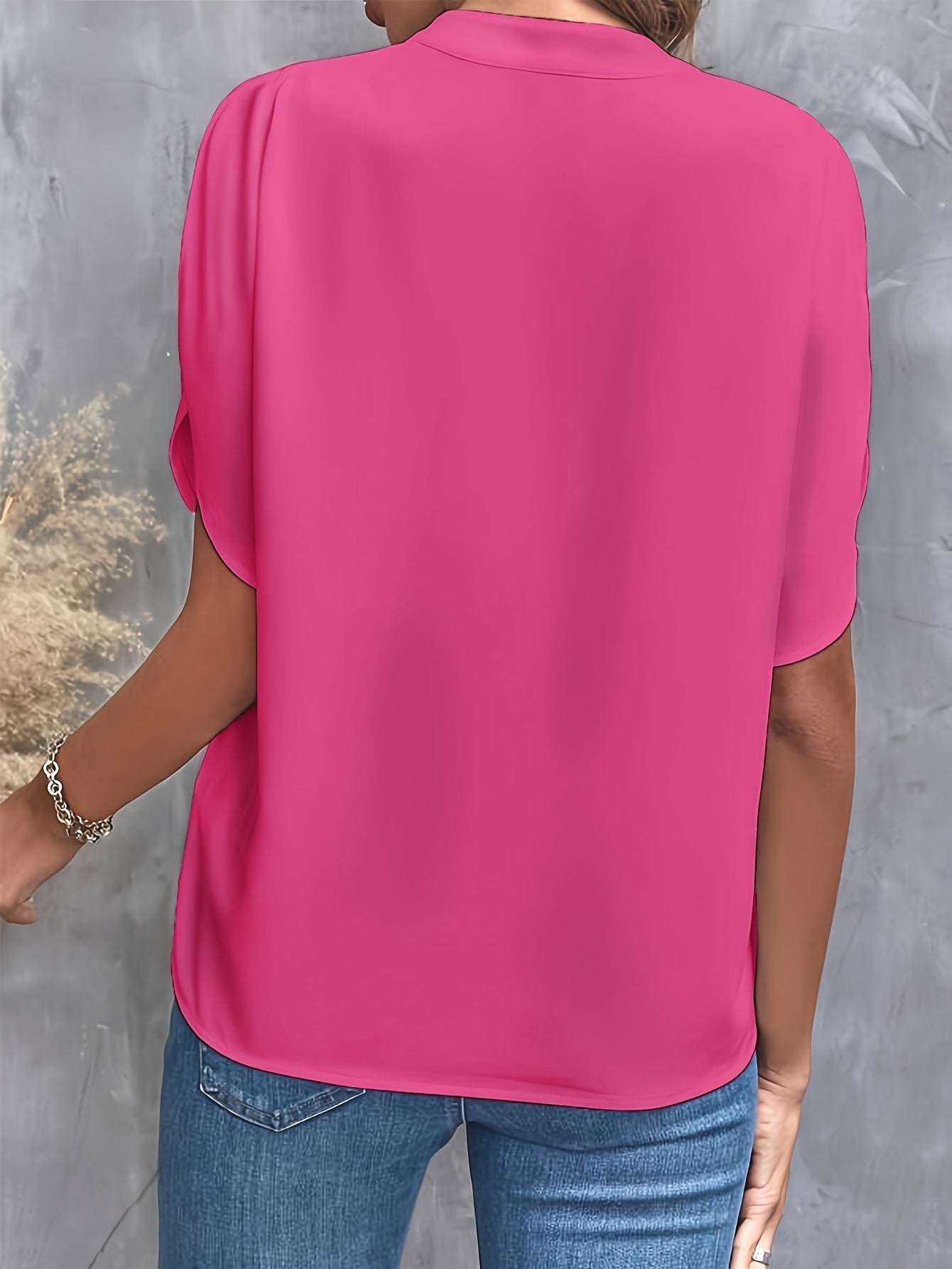 Relaxed V-Neck Blouse