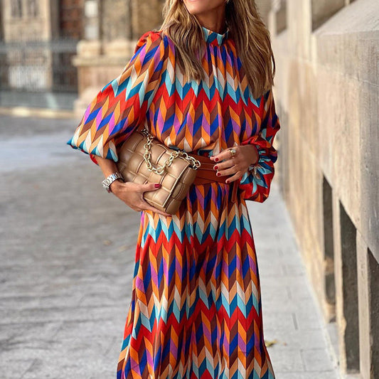 Vibrant Geometric Dress