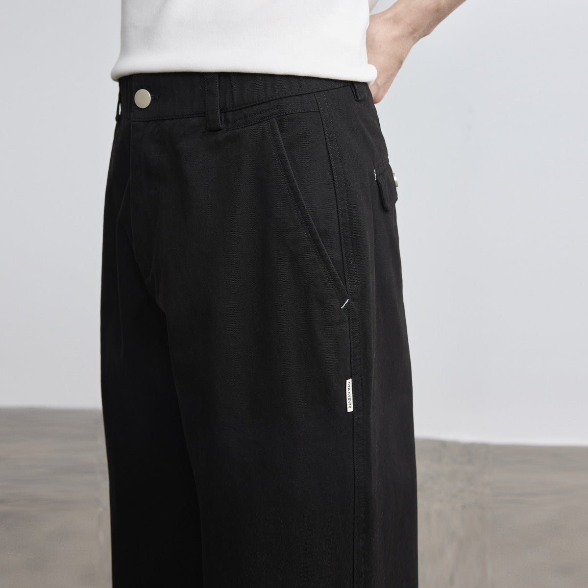 Cotton Straight Casual Pants Simple Light Business