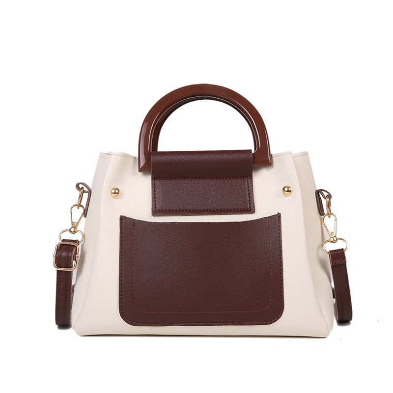 Fashion High-quality Contrast-colored Handbag