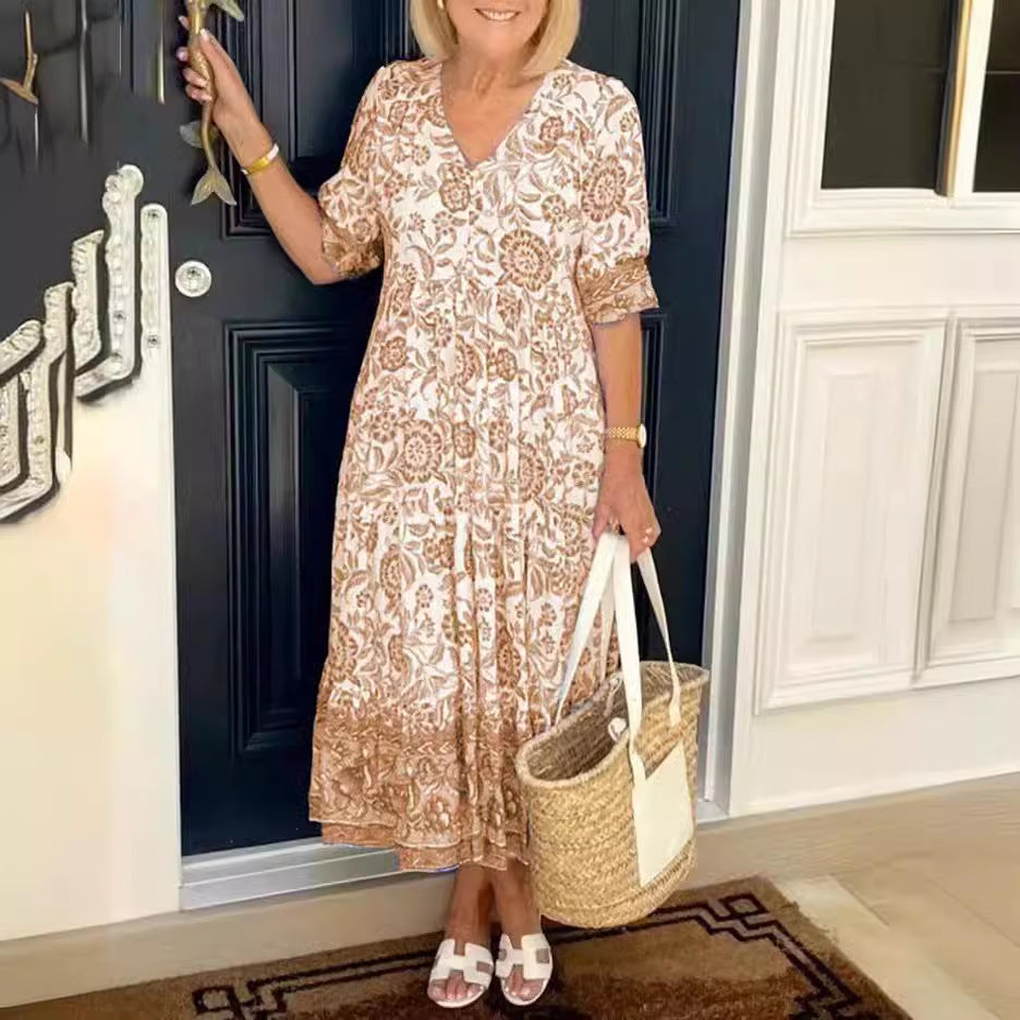 Bohemian Floral Maxi Dress