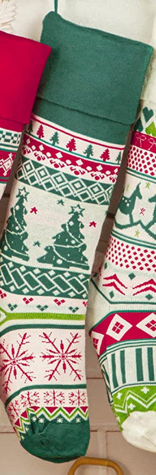 Christmas Decorations Gift Bag Knitted Socks