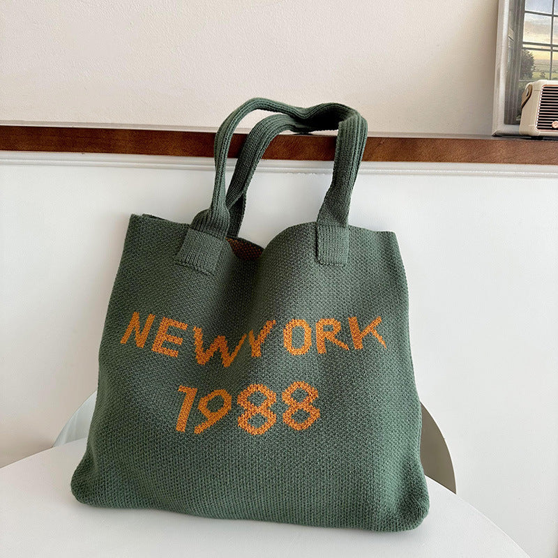 New York 1988 Women's Stylish Simple And Versatile Large Capacity Shoulder Tote