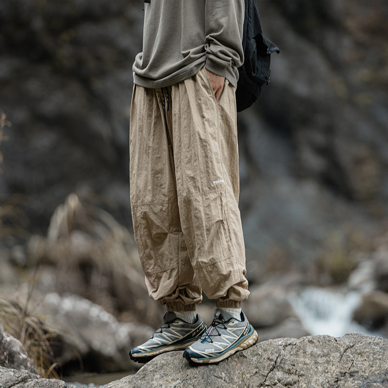 Men's Fashion Ankle-tied Loose Waterproof Workwear Pants