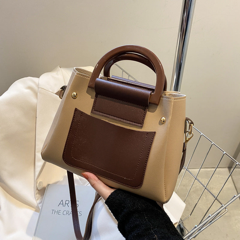 Fashion High-quality Contrast-colored Handbag