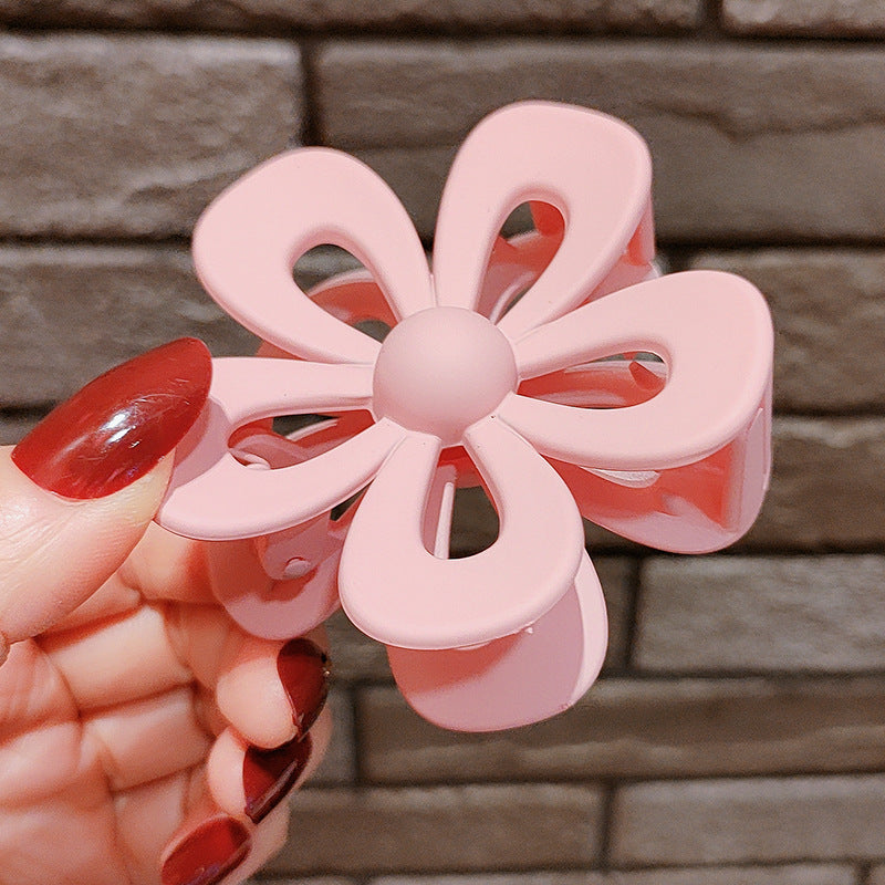 Simple Flower Hair Clip Frosted Updo