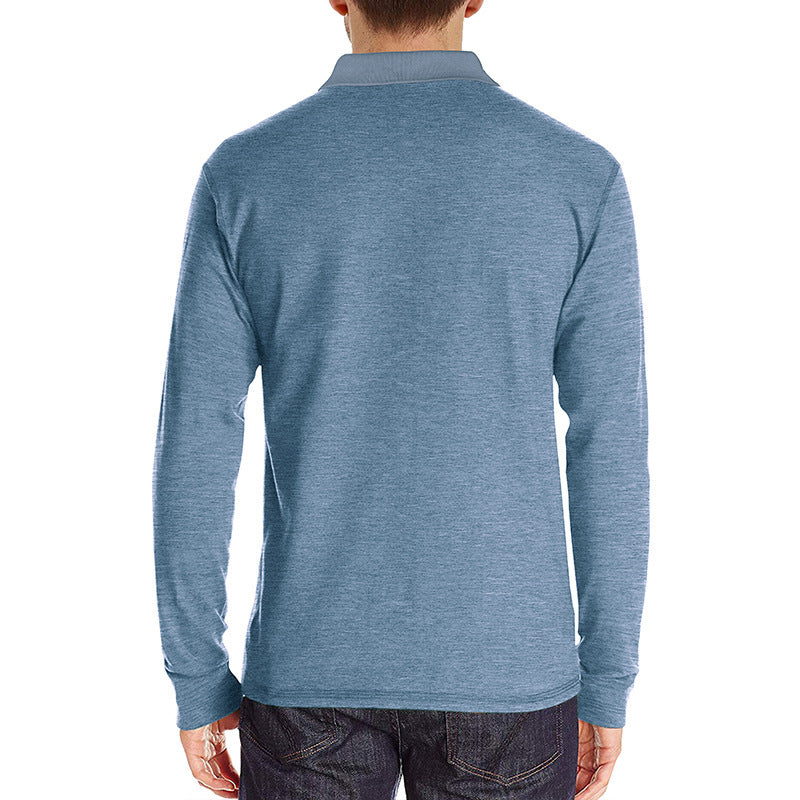 Men's Long-Sleeved Collared Tee