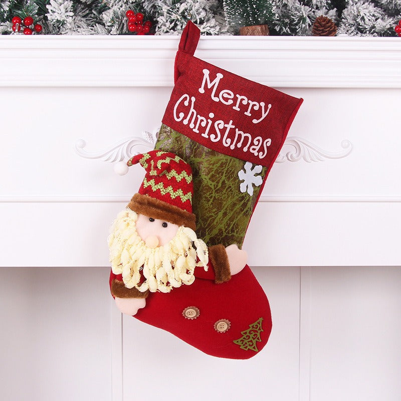 Christmas Highly Decorated Stocking Gift Bag