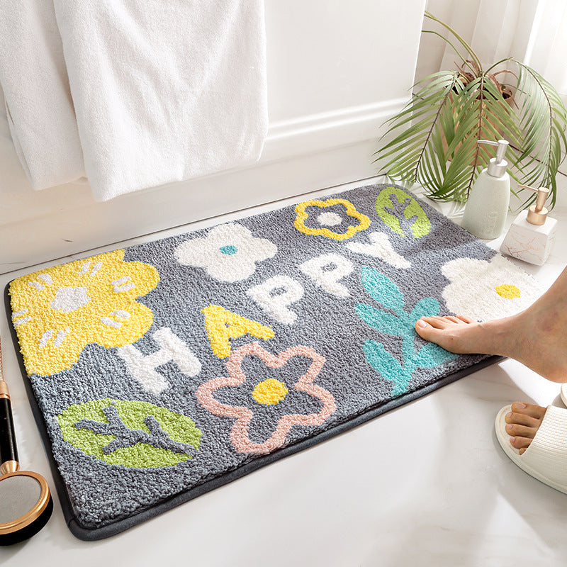 Modern Minimalist Bathroom Water-absorbing Non-slip Mat