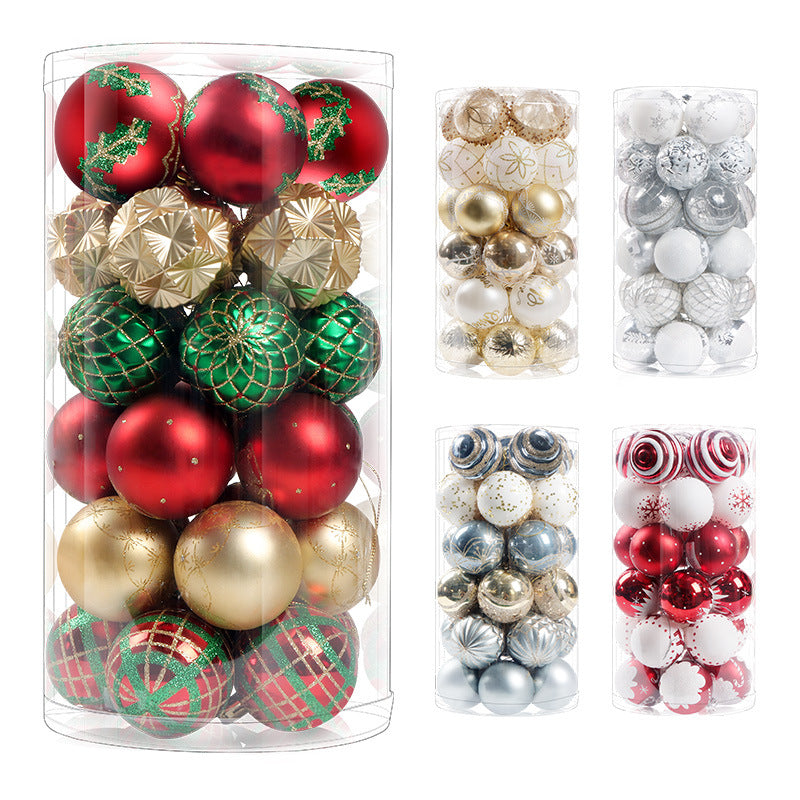 Cylinder Set Christmas Kraft Paper Tree Decoration Ornaments