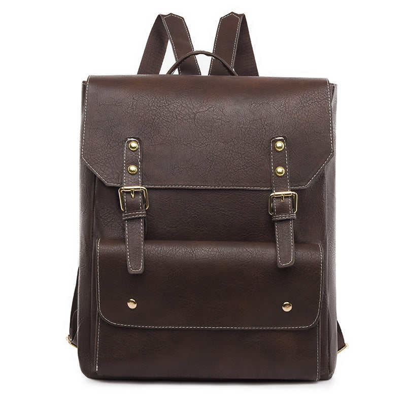 Color Block Style Retro Simple Backpack