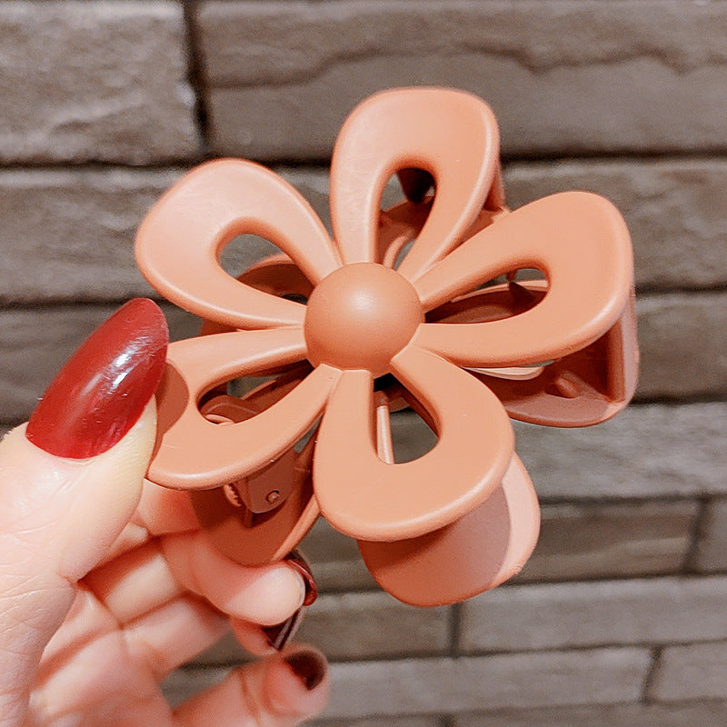 Simple Flower Hair Clip Frosted Updo