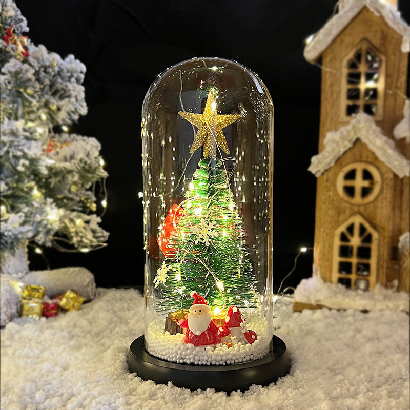 Creative Glass Cover Ornaments Christmas Tree Decorative Lamp