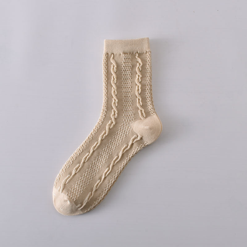 Women's Fashionable All-match Retro Embossed Socks