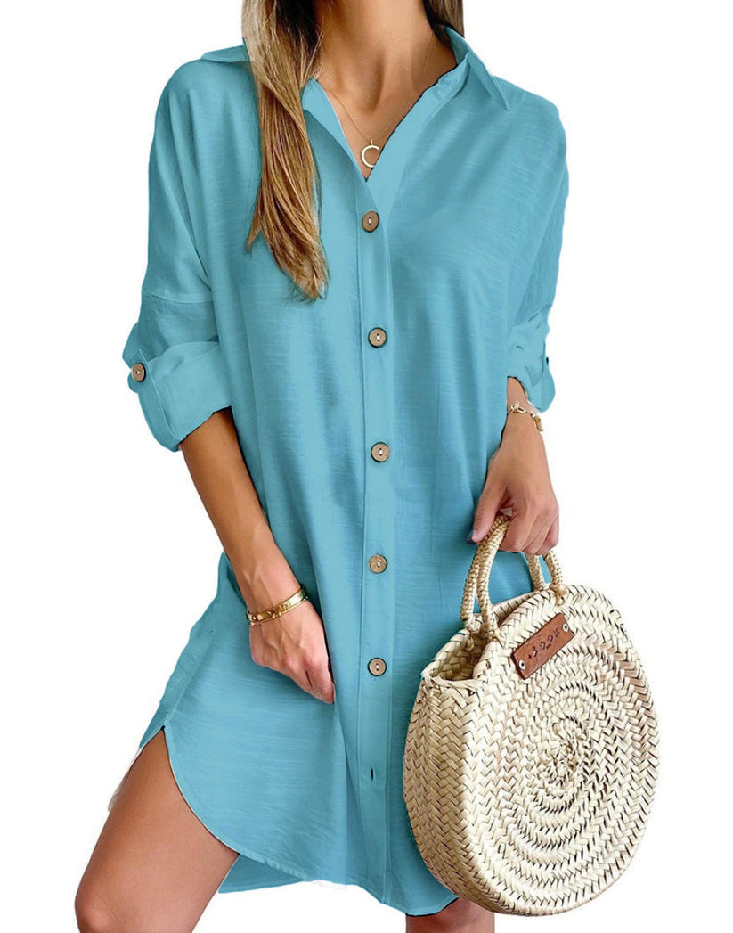 Button-Up Shirt Dress