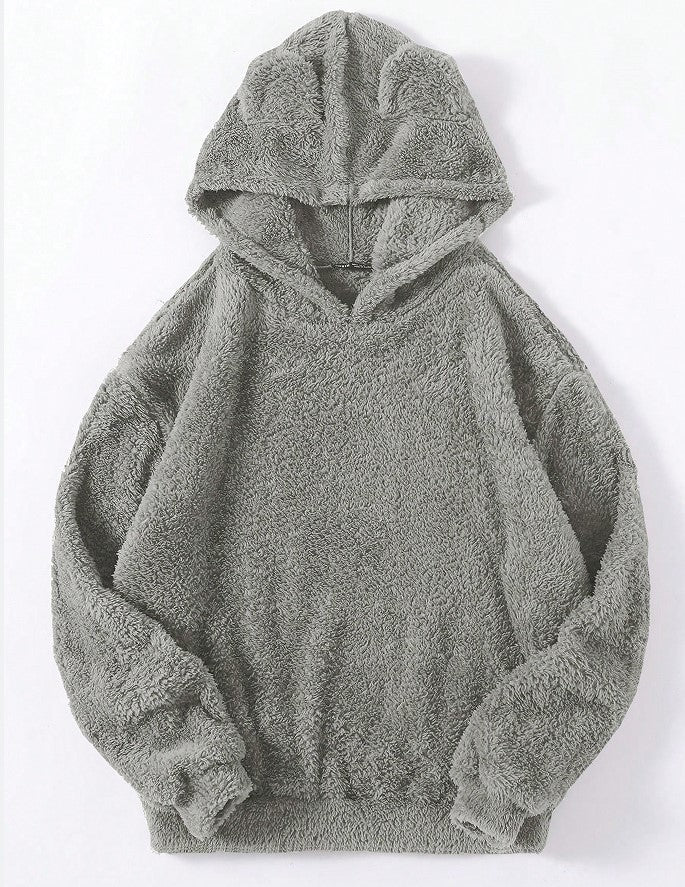 Men's Fashion Fluffy Rabbit Ears Hooded Warm Sweater