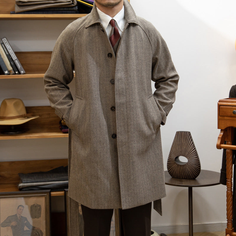 Autumn And Winter Barr MACN Warm Wool Overcoat British