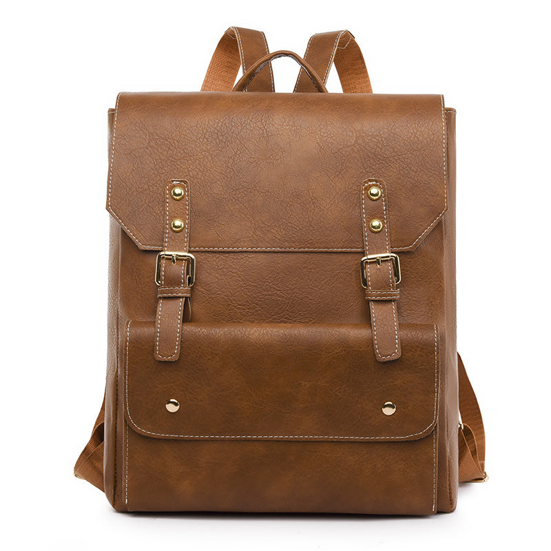 Color Block Style Retro Simple Backpack