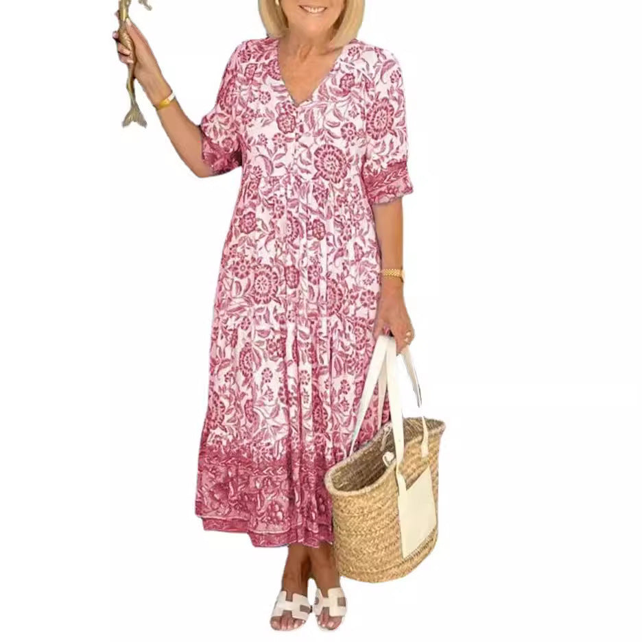 Bohemian Floral Maxi Dress