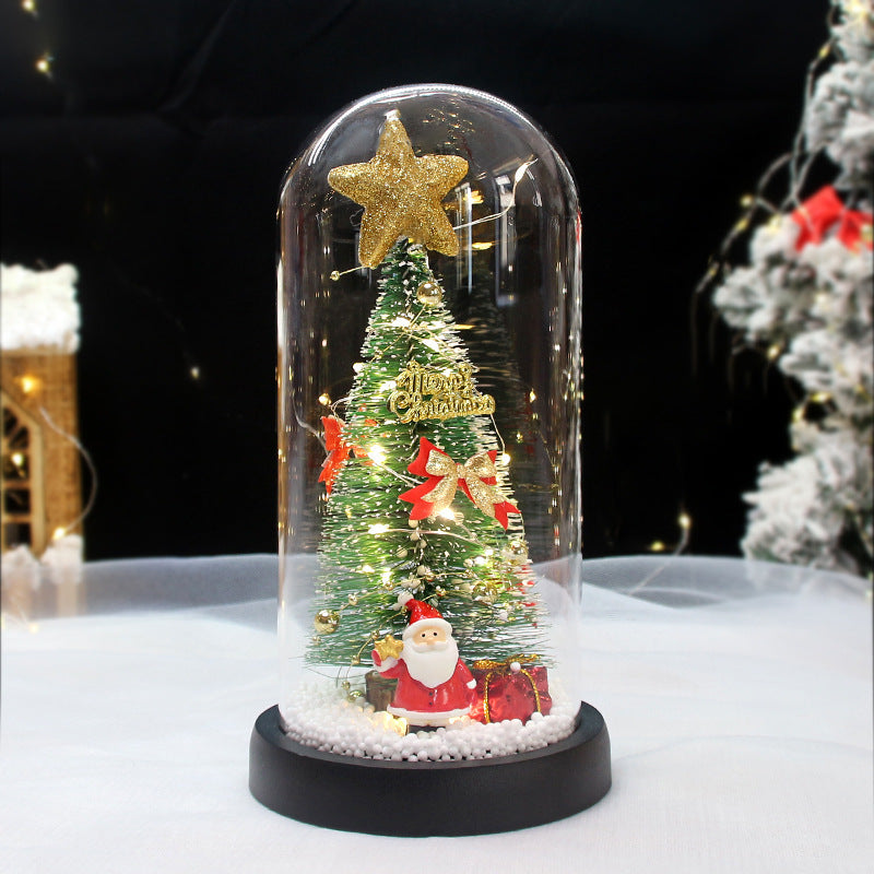 Creative Glass Cover Ornaments Christmas Tree Decorative Lamp