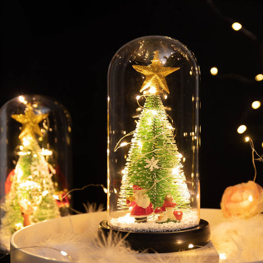 Creative Glass Cover Ornaments Christmas Tree Decorative Lamp