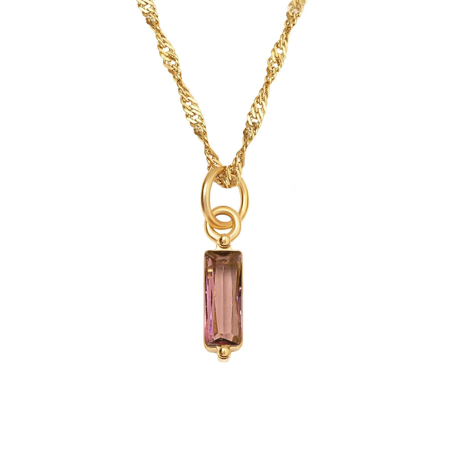 Twelve Birthstone Necklace Electroplating