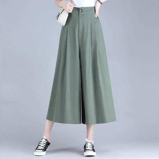 Simple Loose High Waist Straight Casual Pants