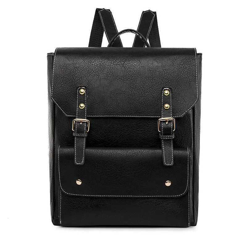 Color Block Style Retro Simple Backpack