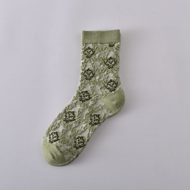 Women's Fashionable All-match Retro Embossed Socks