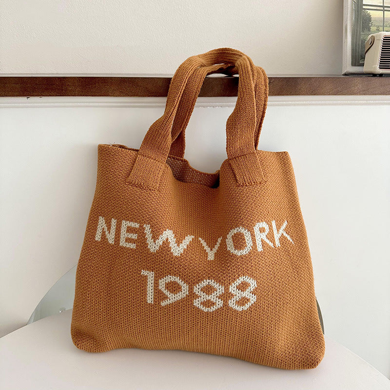 New York 1988 Women's Stylish Simple And Versatile Large Capacity Shoulder Tote