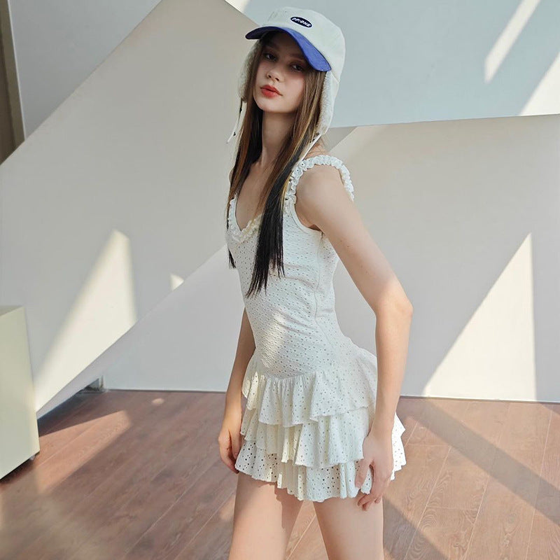 Frill Ruffle Skirt Cami Mini Dress