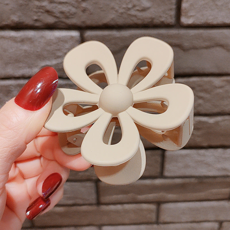 Simple Flower Hair Clip Frosted Updo