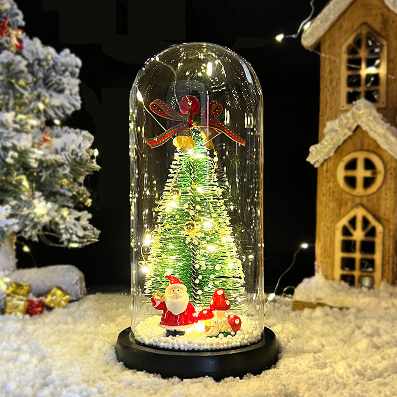 Creative Glass Cover Ornaments Christmas Tree Decorative Lamp