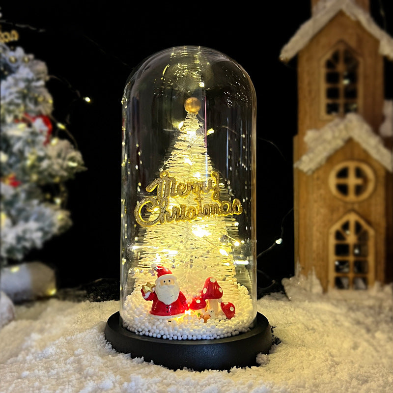 Creative Glass Cover Ornaments Christmas Tree Decorative Lamp