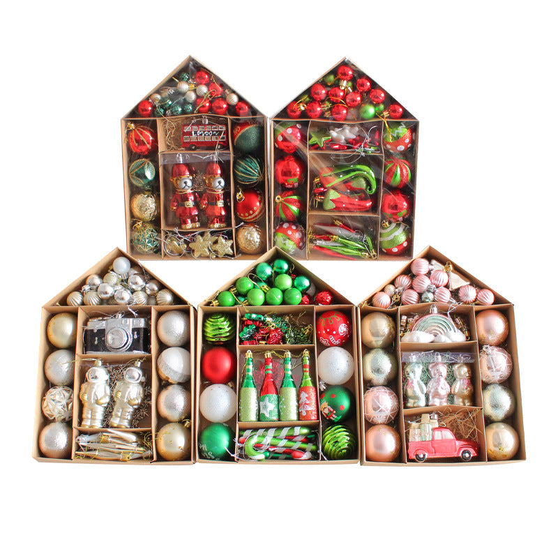 Ornaments Christmas Tree Small Colorful Ball Pendant Set